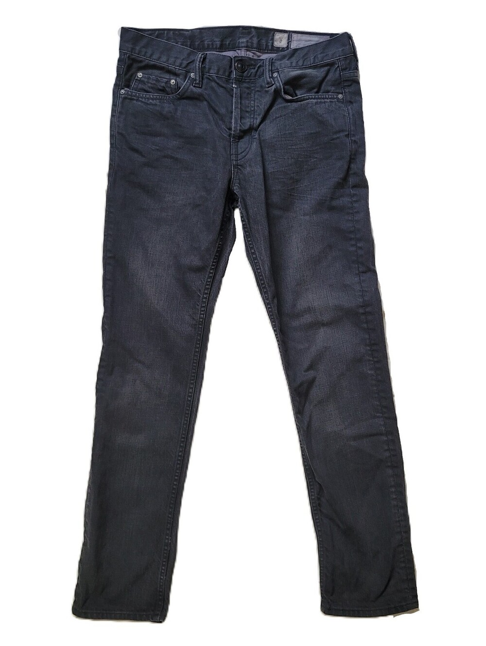 AllSaints Men’s Jeans 30x30 Faded Black Slim Straight Denim Button Fly